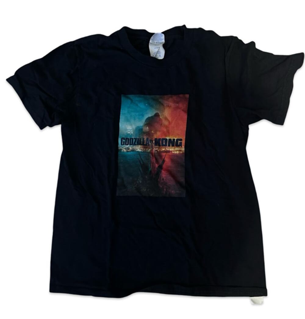 Godzilla vs Kong Graphic T-Shirt Size M Black Movie Monster Tee
